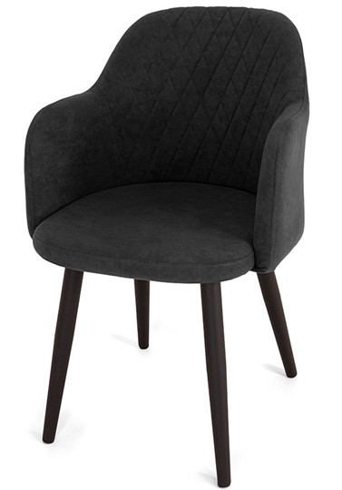 Обеденный стул Эспрессо-1, ноги черные круглые XXL (R38)/велюр T190 Горький шоколад в Тюмени - изображение 3