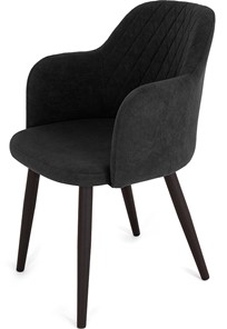 Обеденный стул Кубика Эспрессо-1, ноги черные круглые XXL (R38)/велюр T190 Горький шоколад в Тюмени
