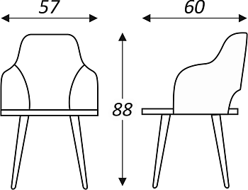 Обеденный стул Эспрессо-1, ноги черные круглые XXL (R38)/велюр T190 Горький шоколад в Тюмени - предосмотр 6