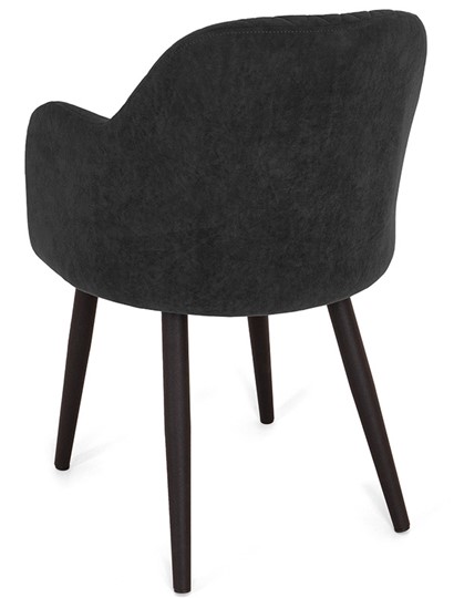 Обеденный стул Эспрессо-1, ноги черные круглые XXL (R38)/велюр T190 Горький шоколад в Тюмени - изображение 4