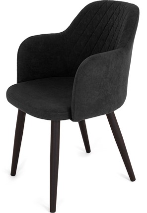 Обеденный стул Эспрессо-1, ноги черные круглые XXL (R38)/велюр T190 Горький шоколад в Тюмени - изображение