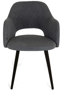 Обеденный стул Эспрессо-2, ноги черные круглые XL (R32)/велюр T177 Графит в Тюмени - предосмотр 1