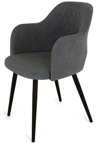 Обеденный стул Эспрессо-2, ноги черные круглые XL (R32)/велюр T177 Графит в Тюмени - предосмотр 2