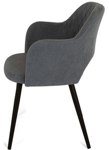 Обеденный стул Эспрессо-2, ноги черные круглые XL (R32)/велюр T177 Графит в Тюмени - предосмотр 3