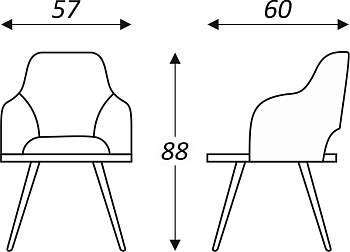 Обеденный стул Эспрессо-2, ноги черные круглые XL (R32)/велюр T177 Графит в Тюмени - предосмотр 6