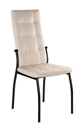 Обеденный стул Галс-М, к/з Pegasso бежевый, ножки черные в Заводоуковске - изображение