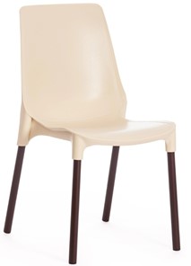 Кухонный стул GENIUS (mod 75) 46x56x84 бежевый/коричневые ножки арт.19662 в Тюмени