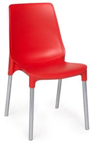 Кухонный стул GENIUS (mod 75) 46x56x84 красный/ножки хром арт.19669 в Тюмени