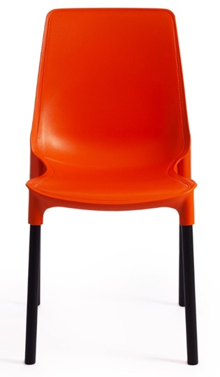 Стул кухонный GENIUS (mod 75) 46x56x84 оранжевый/черные ножки арт.19670 в Тюмени - изображение 4