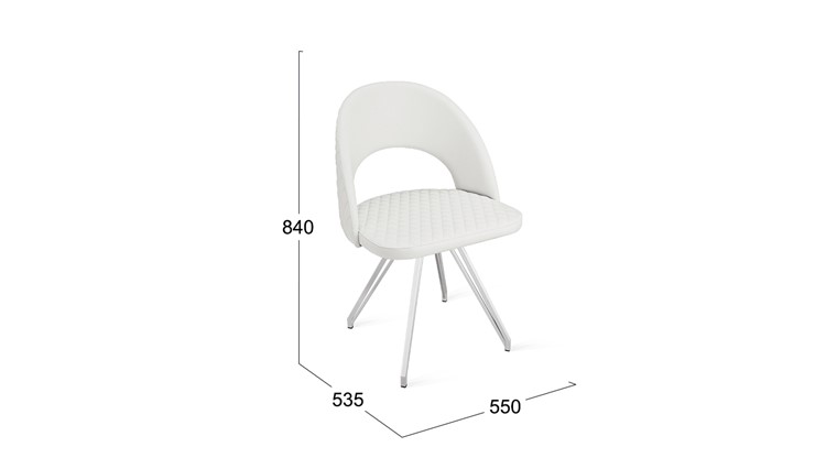 Обеденный стул Гэтсби К4 (Белый матовый/Кож.зам Polo White) в Тюмени - изображение 5