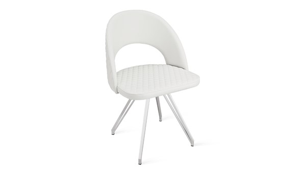 Обеденный стул Гэтсби К4 (Белый матовый/Кож.зам Polo White) в Заводоуковске - изображение