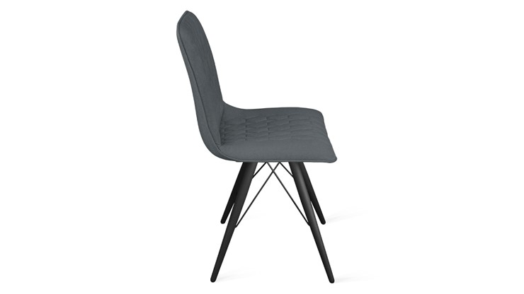 Обеденный стул Хьюго К3 (Черный муар/Микровелюр Jercy Graphite) в Заводоуковске - изображение 1