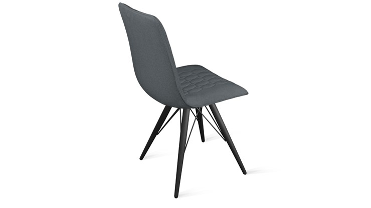 Обеденный стул Хьюго К3 (Черный муар/Микровелюр Jercy Graphite) в Заводоуковске - изображение 2
