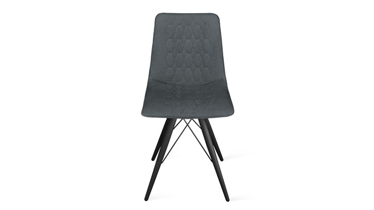 Обеденный стул Хьюго К3 (Черный муар/Микровелюр Jercy Graphite) в Заводоуковске - изображение 3