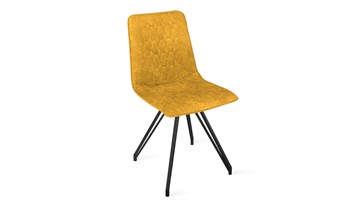 Обеденный стул Хьюго К4 (Черный муар/Микровелюр Wellmart Yellow) в Тюмени