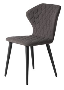 Обеденный стул Йорк, Велюр DREAM stone (серый) / Черный матовый в Тюмени