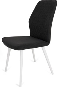 Кухонный стул Кубика Кальяри, ноги белые круглые XL (R32)/велюр T190 Горький шоколад в Тюмени