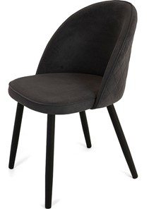 Обеденный стул Кубика Капри-5, ноги R38 черные/велюр T190 Горький шоколад в Тюмени