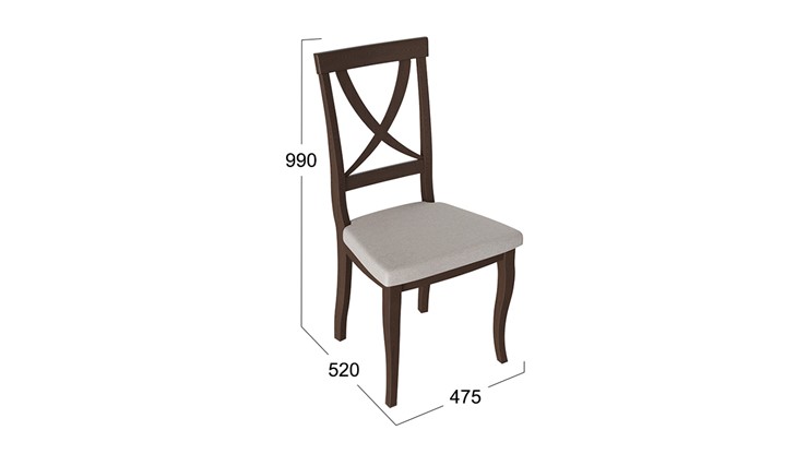 Обеденный стул Лион 2 (Орех темный/тк №110) в Тюмени - изображение 1