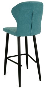 Кухонный стул Марио барный(Аквамарин Т179/ноги черные) в Ишиме - предосмотр 3