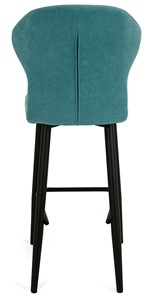 Кухонный стул Марио барный(Аквамарин Т179/ноги черные) в Ишиме - предосмотр 4