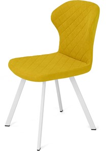 Обеденный стул Марио (Желтый Т182/ноги белые) в Тюмени