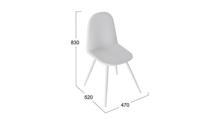 Кухонный стул Марли (конус Т3), Белый муар/Кожзам Белый в Заводоуковске - изображение 1