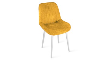 Кухонный стул Марвел Исп. 2 К1С (Белый матовый/Микровелюр Wellmart Yellow) в Тюмени - предосмотр