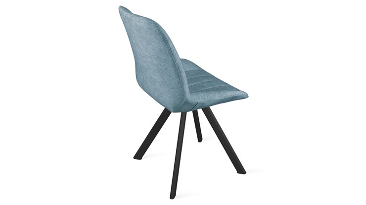 Обеденный стул Марвел Исп. 2 К2 (Черный муар/Микровелюр Duna Dustry Blue) в Заводоуковске - изображение 2
