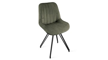 Обеденный стул Марвел Исп. 2 К4 (Черный муар/Микровелюр Jercy Deep Green) в Тюмени