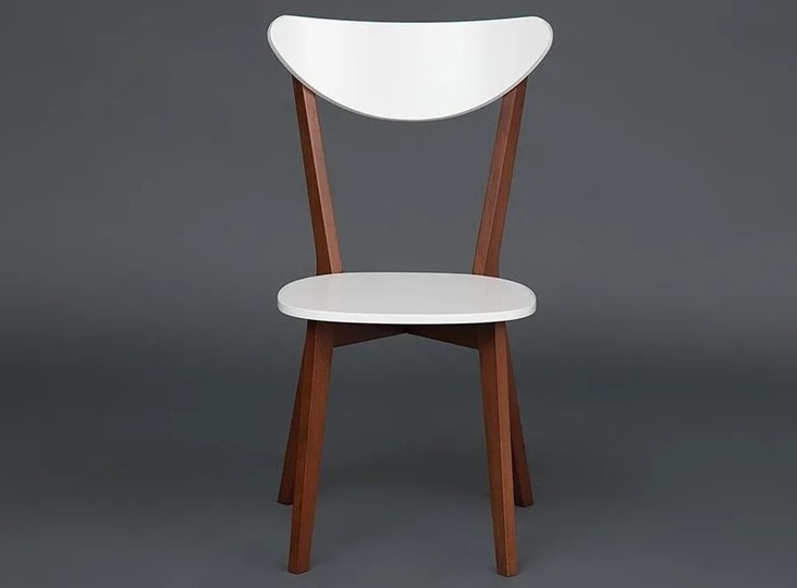 Обеденный стул MAXI (Макси), бук/МДФ 86x48,5x54,5 Белый/Коричневый (2 шт) арт.10464 в Тюмени - изображение 1