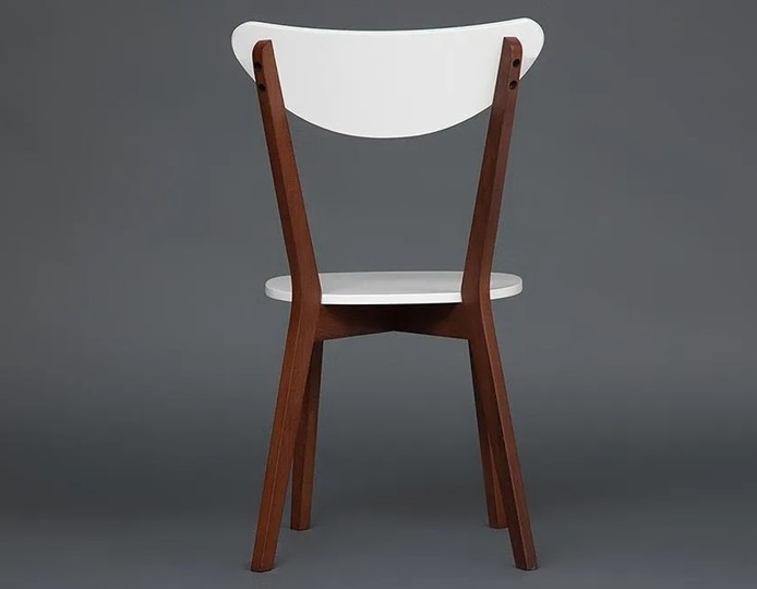 Обеденный стул MAXI (Макси), бук/МДФ 86x48,5x54,5 Белый/Коричневый (2 шт) арт.10464 в Тюмени - изображение 4