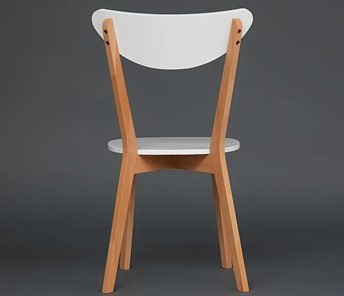 Обеденный стул MAXI (Макси), бук/МДФ 86x48,5x54,5 Белый/Натуральный Бук арт.19584 в Тюмени - предосмотр 4