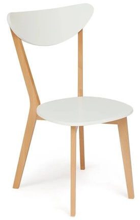 Обеденный стул MAXI (Макси), бук/МДФ 86x48,5x54,5 Белый/Натуральный Бук арт.19584 в Заводоуковске - изображение