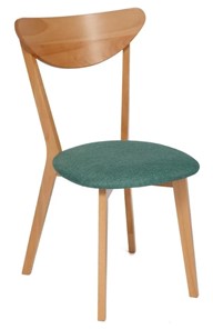 Обеденный стул MAXI (Макси), бук/ткань 86x48,5x54,5 Морская волна/ натуральный бук (2 шт) арт.11773 в Заводоуковске