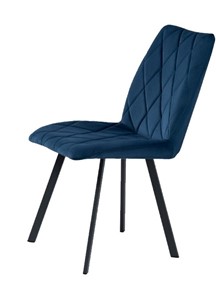 Обеденный стул Омега на ножках 30х15, Велюр CATALANA 16 (синий) / Черный муар матовый в Тюмени