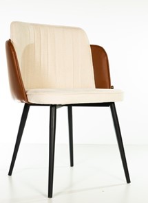 Мягкий стул Пенелопа коричневый/молочный в Тюмени - предосмотр