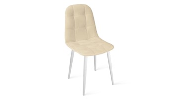 Обеденный стул Райс К1С (Белый матовый/Велюр Confetti Cream) в Тюмени