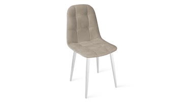 Обеденный стул Райс К1С (Белый матовый/Велюр Confetti Smoke) в Тюмени - предосмотр