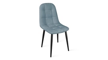 Обеденный стул Райс К1С (Черный муар/Микровелюр Duna Dustry Blue) в Заводоуковске - предосмотр
