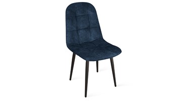 Обеденный стул Райс К1С (Черный муар/Микровелюр Wellmart Blue) в Заводоуковске