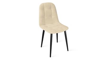 Обеденный стул Райс К1С (Черный муар/Велюр Confetti Cream) в Тюмени - предосмотр
