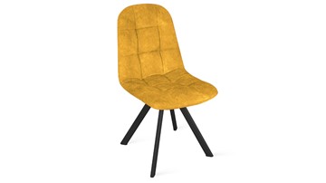 Обеденный стул Райс К2 (Черный муар/Микровелюр Wellmart Yellow) в Заводоуковске - предосмотр