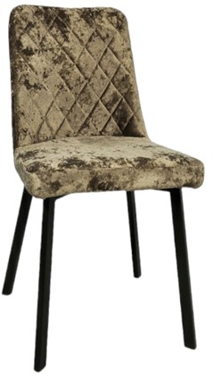 Обеденный стул Ретро С119 (отшив-ромб,опора профиль - покраска под хром) в Тюмени - изображение