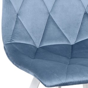 Обеденный стул Рокки WX-221 эмаль белая велюр голубой в Тюмени - предосмотр 1