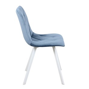 Обеденный стул Рокки WX-221 эмаль белая велюр голубой в Заводоуковске - предосмотр 2