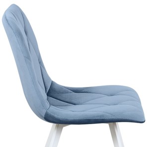 Обеденный стул Рокки WX-221 эмаль белая велюр голубой в Заводоуковске - предосмотр 3