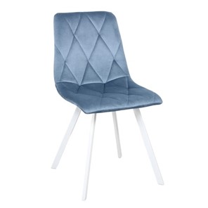 Обеденный стул Рокки WX-221 эмаль белая велюр голубой в Заводоуковске