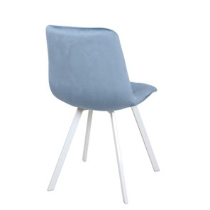 Обеденный стул Рокки WX-221 эмаль белая велюр голубой в Заводоуковске - предосмотр 4