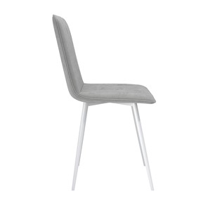 Обеденный стул Тахо, велюр тенерифе грей/Цвет металл белый в Тюмени - предосмотр 2